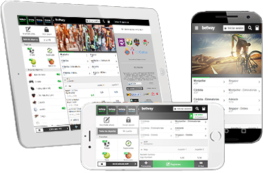 Cycling sports markets available in RiverBelle on different mobile devices.