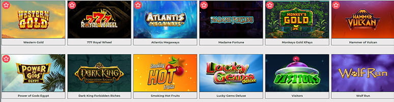 Covers of some of the best online slots available to online casinos in El Salvador.