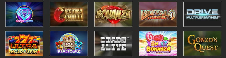 Covers of some of the best slots in online casinos in Colombia.
