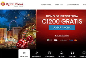 This is the Bonus section available at Casino Royal Vegas.