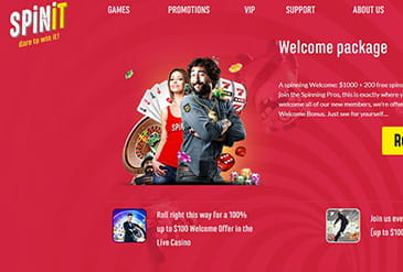 Claim with multiple bonuses at Spinit casino.