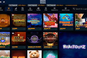 Sample of the games available at Dream Vegas casino.