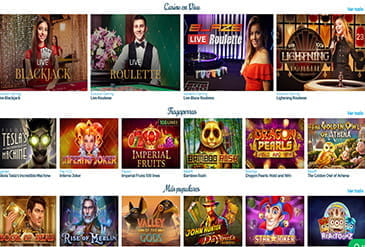Sample of the games you will find at Casino Estrella.