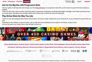 The entire catalog of games available at Ruby Fortune Casino.