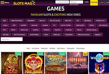 All the games you will find at Slots Magic.