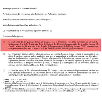 Fragment of the Dollarpea Union regulation on the processing of personal data